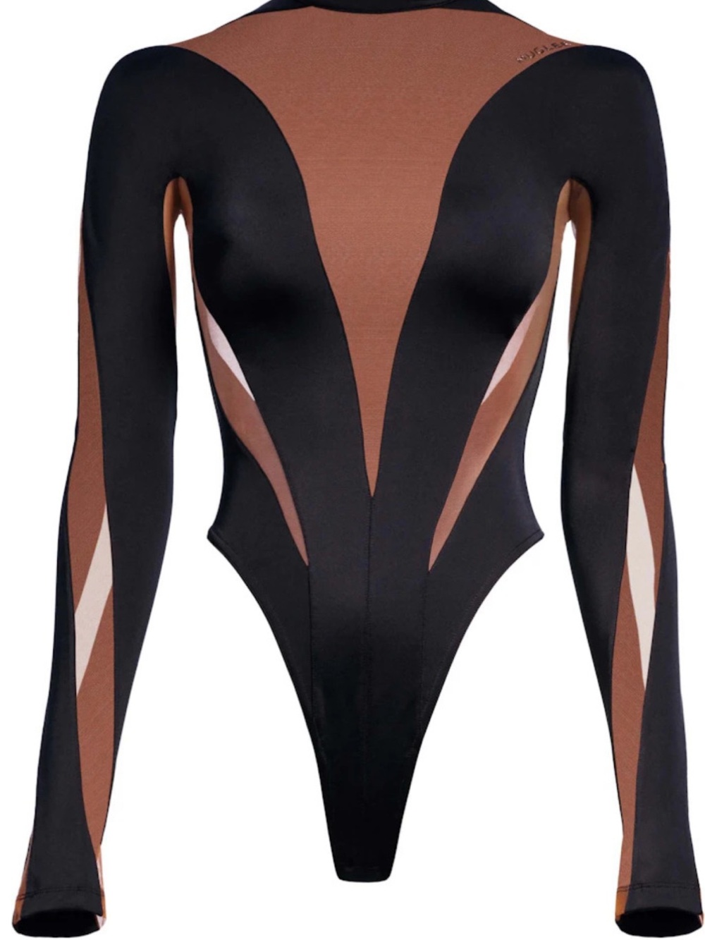 NWT Mugler x H&M mesh paneled bodysuit